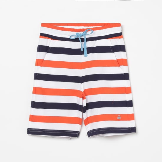 UNITED COLORS OF BENETTON Boys Striped Elasticated Shorts