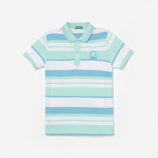 UNITED COLORS OF BENETTON Boys Striped Polo T-shirt