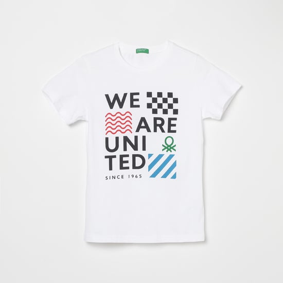 UNITED COLORS OF BENETTON Boys Printed Crew Neck T-shirt