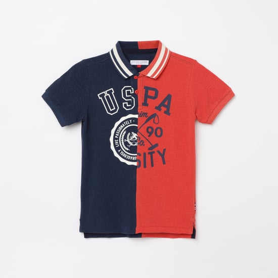 U.S. POLO ASSN. KIDS Boys Printed Polo T-shirt