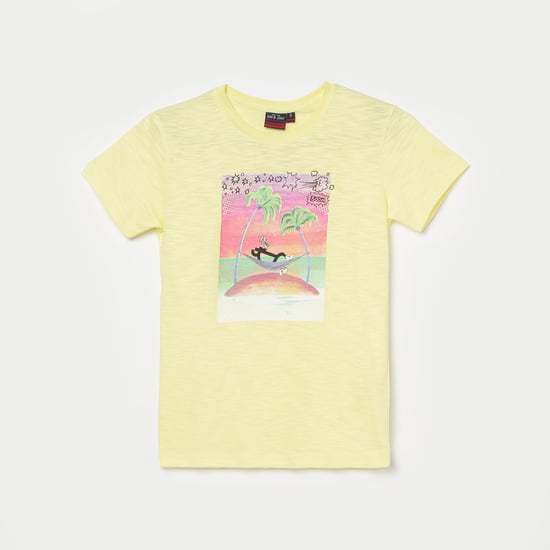 GINY & JONY Boys Printed Crew Neck T-shirt