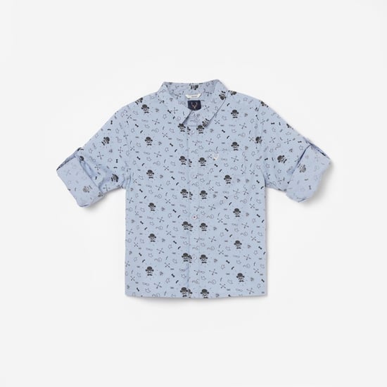 ALLEN SOLLY Boys Printed Casual Shirt