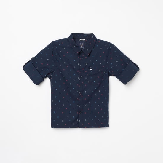 ALLEN SOLLY Boys Printed Casual Shirt