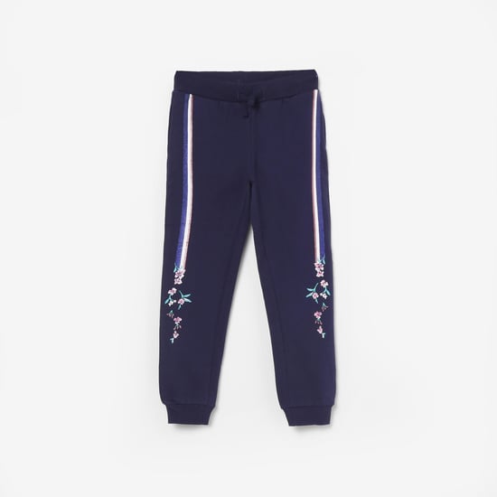 U.S. POLO ASSN. KIDS Girls Floral Print Drawstring Waist Track Pants