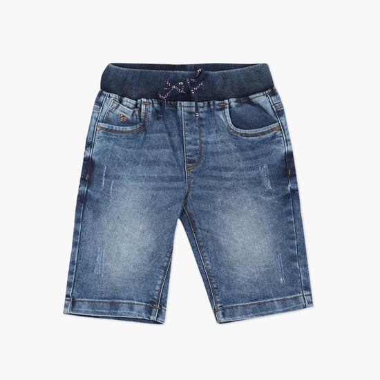 U.S. POLO ASSN. KIDS Boys Washed Slim Fit Denim Shorts