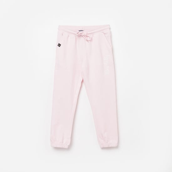 ALLEN SOLLY Girls Solid Drawstring Waist Track Pants