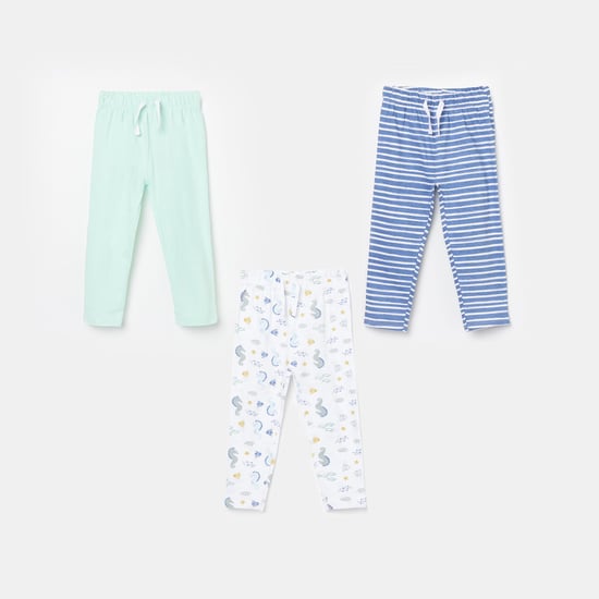 FS MINI KLUB Boys Drawstring Waist Track Pants- Set of 3