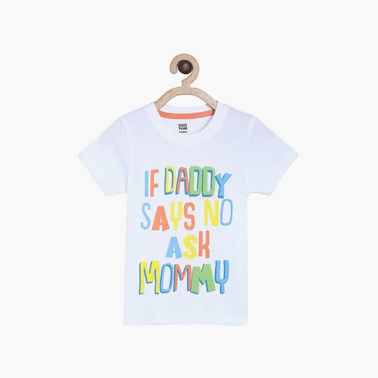 FS MINI KLUB Boys Printed Crew Neck T-shirt