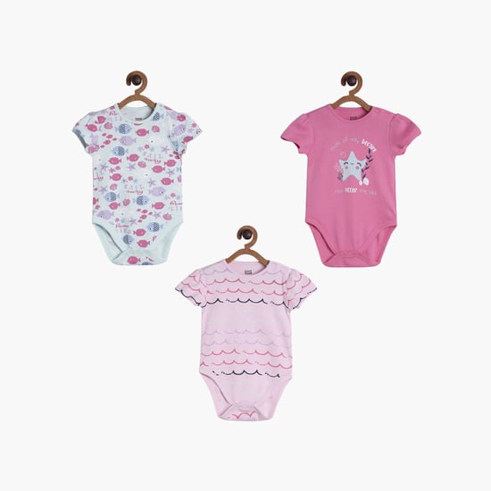 FS MINI KLUB Girls Printed Bodysuit - Pack of 3