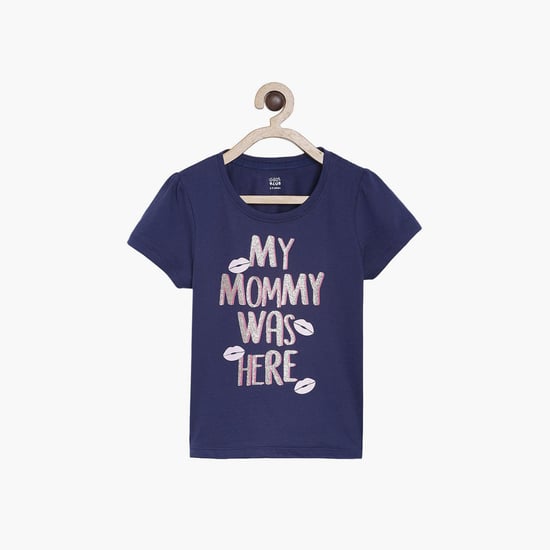 FS MINI KLUB Girls Printed Round Neck T-shirt