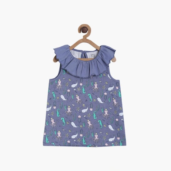 FS MINI KLUB Girls Printed Round Neck Top