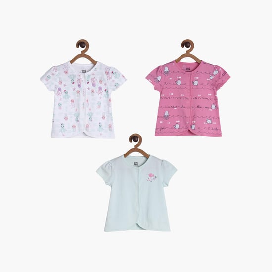 FS MINI KLUB Girls Printed Top- Pack of 3