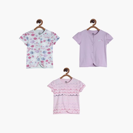 FS MINI KLUB Girls Printed Top- Pack of 3