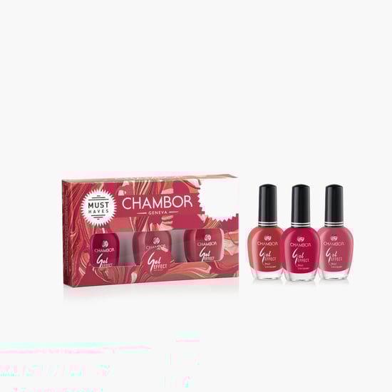 CHAMBOR Gel Effect Nail Lacquer Combo - Set Of 3