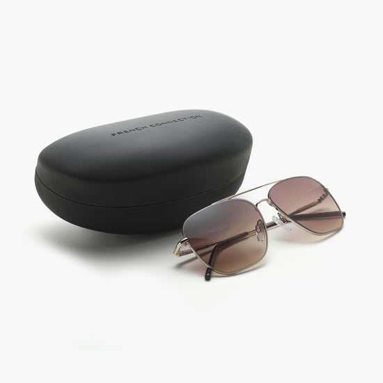 FCUK Men UV-Protected Square Sunglasses FC7613C1GOLD58S - Main Image