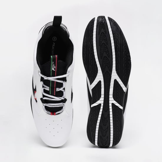 FILA Men Colourblocked Lace-Up Sports Shoes | White