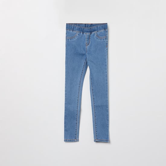 PEPE JEANS Girls Light Washed Regular Fit Jeggings