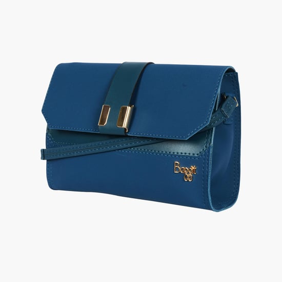 BAGGIT Women Colourblocked Messenger Sling Bag Blue