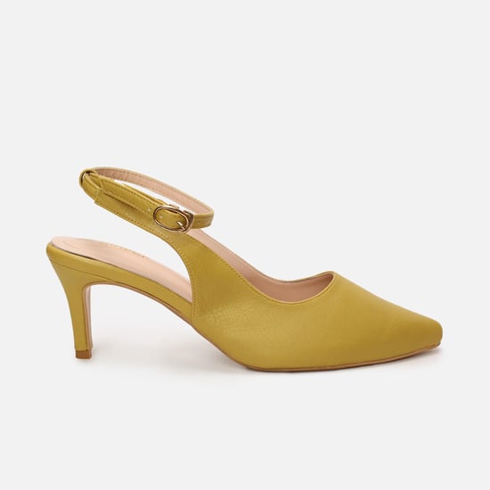 GINGER Women Solid Ankle Strap Heels
