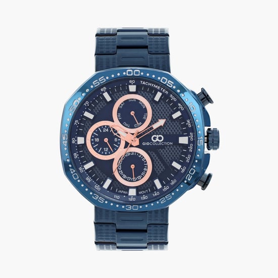 GIO COLLECTION Men Chronograph Watch with a Metal Strap