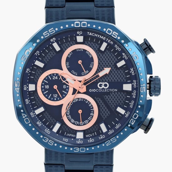 GIO COLLECTION Men Chronograph Watch with a Metal Strap G3031-33