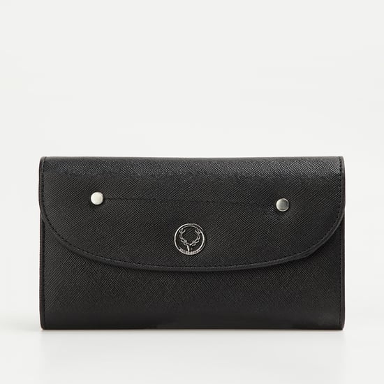 ALLEN SOLLY Women Solid Bi-Fold Wallet Black