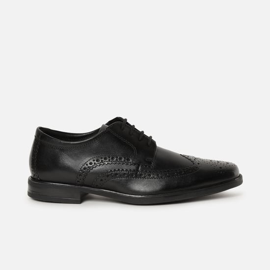 Clarks men fashion black leather formal shoes