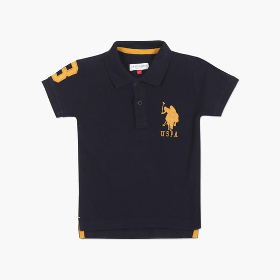U.S. POLO ASSN. KIDS Boys Logo-Embroidered Regular Fit Polo T-Shirt