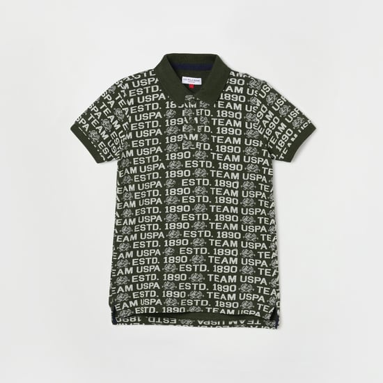 U.S. POLO ASSN. KIDS Boys Printed Polo T-shirt