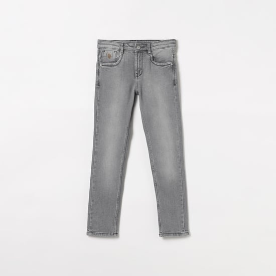 U.S. POLO ASSN. KIDS Boys Stonewashed Full-Length Slim Fit Jeans
