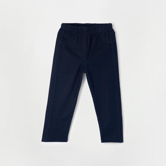 JUNIORS Girls Dark Wash Elasticated Jeggings