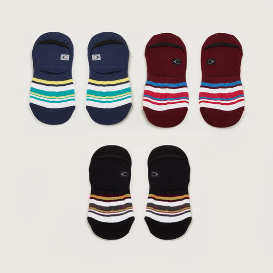 ALLEN SOLLY Men Striped Socks - Pack of 3