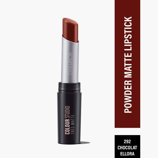 CHAMBOR Colour Studio Tres Matte SPF 30 Lipstick - Chocolat Ellora - 3.2g
