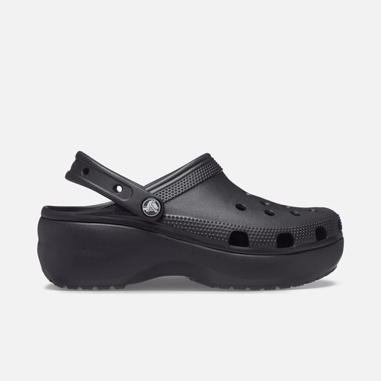 Solid black crocs discount
