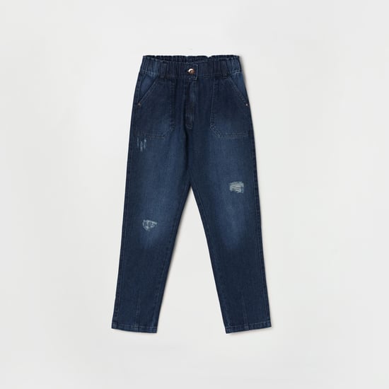 PEPPERMINT Girls Faded Distressed Jeans