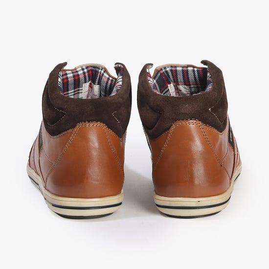 LEE COOPER Men Colourblock Leather Lace-Up Casual Shoes