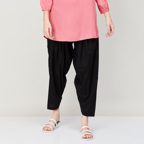 MELANGE Women Solid Elasticated Ethnic Pants