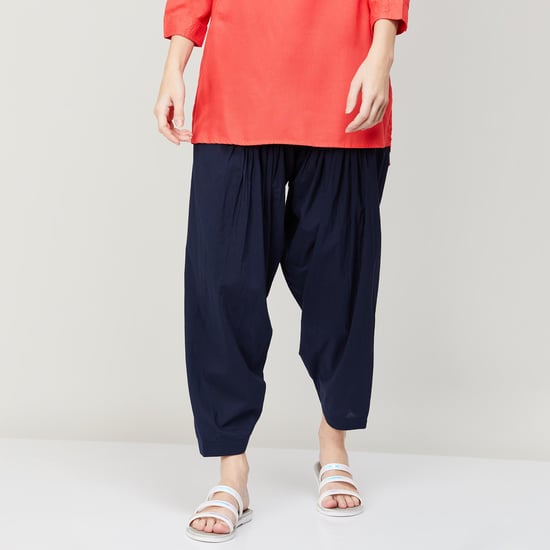 MELANGE Women Solid Elasticated Ethnic Pants