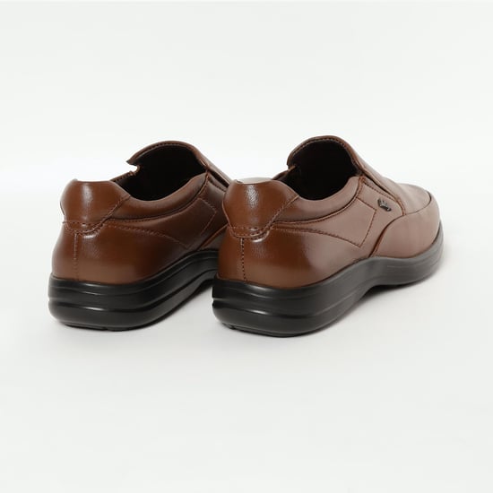 LEE COOPER Men Solid Slip-On Formal Shoes Brown