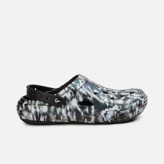 FORCA Men Tie-Dye Printed Clog Sandals