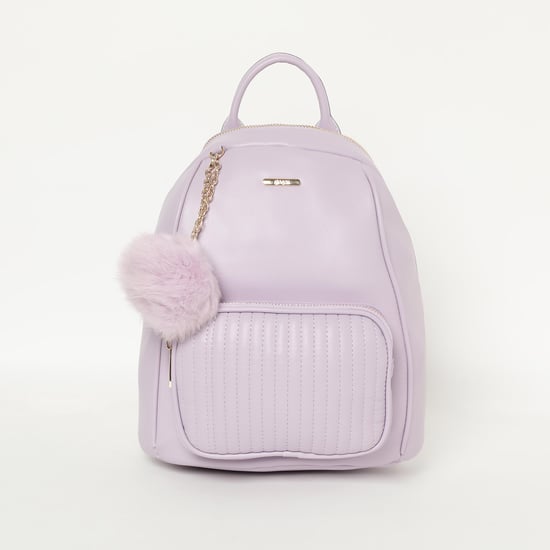 GINGER Women Solid Zip Closure Backpack