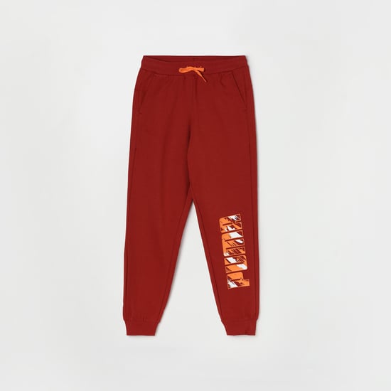 PUMA Boys Typographic Printed Drawstring Joggers