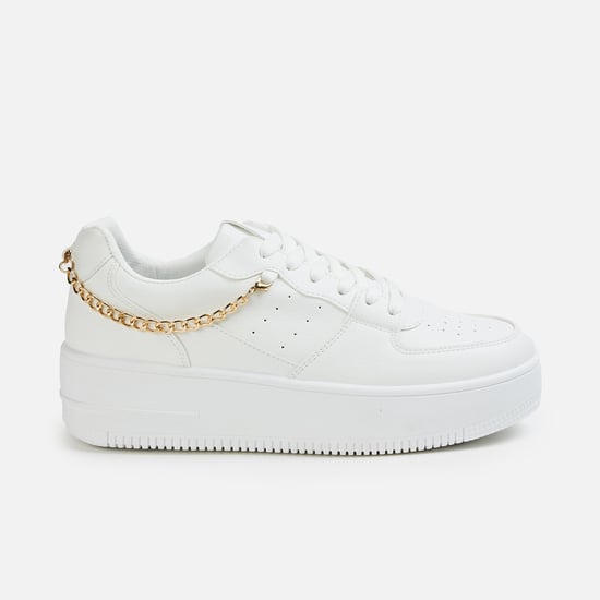 Clearance white womens platform sneakers