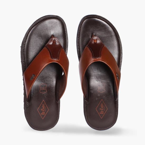 LEE COOPER Men Solid V-Strap Slippers