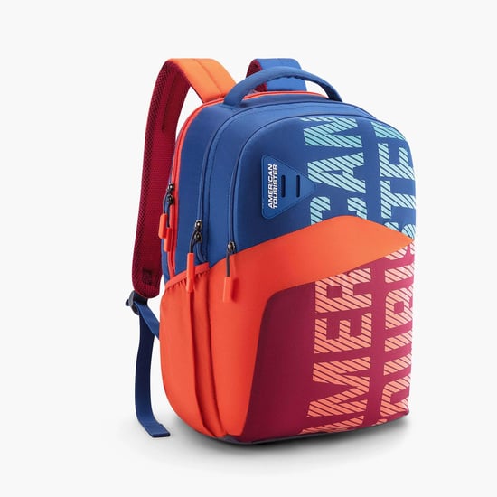 AMERICAN TOURISTER Men Colourblocked Printed Casual Backpack Blue