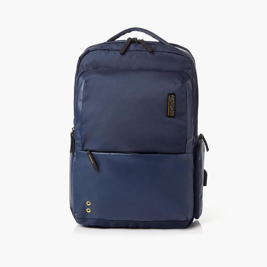 AMERICAN TOURISTER Men Solid Laptop Backpack Blue
