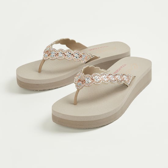 SKECHERS Women Embellished Platform Sandals