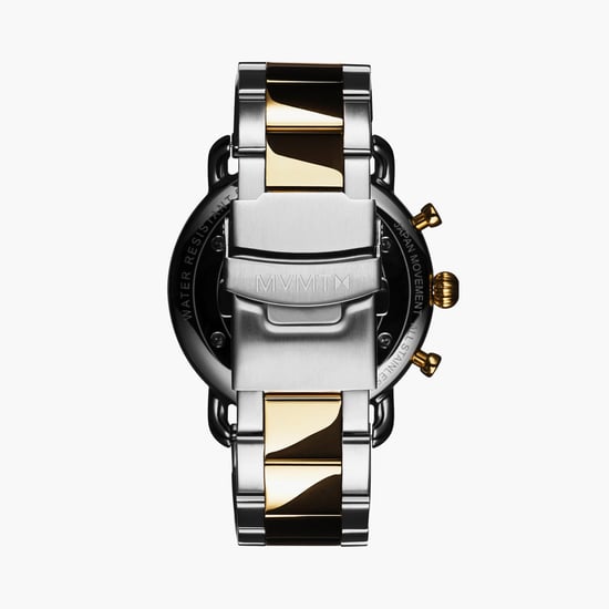 Leather Mvmt Water Resistant Mvmt Chrono Gold Mvmt Gold Black