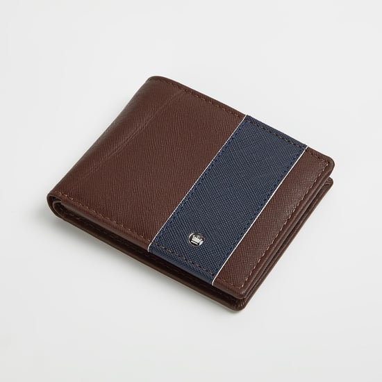 LOUIS PHILIPPE Men Textured Leather Bi-Fold Wallet