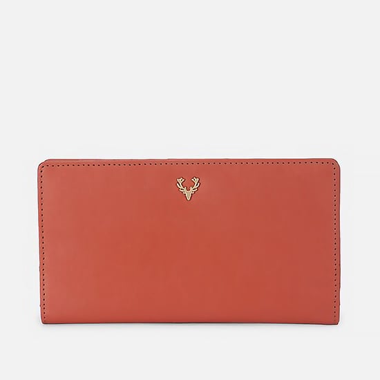 ALLEN SOLLY Women Solid Bi-Fold Wallet Red